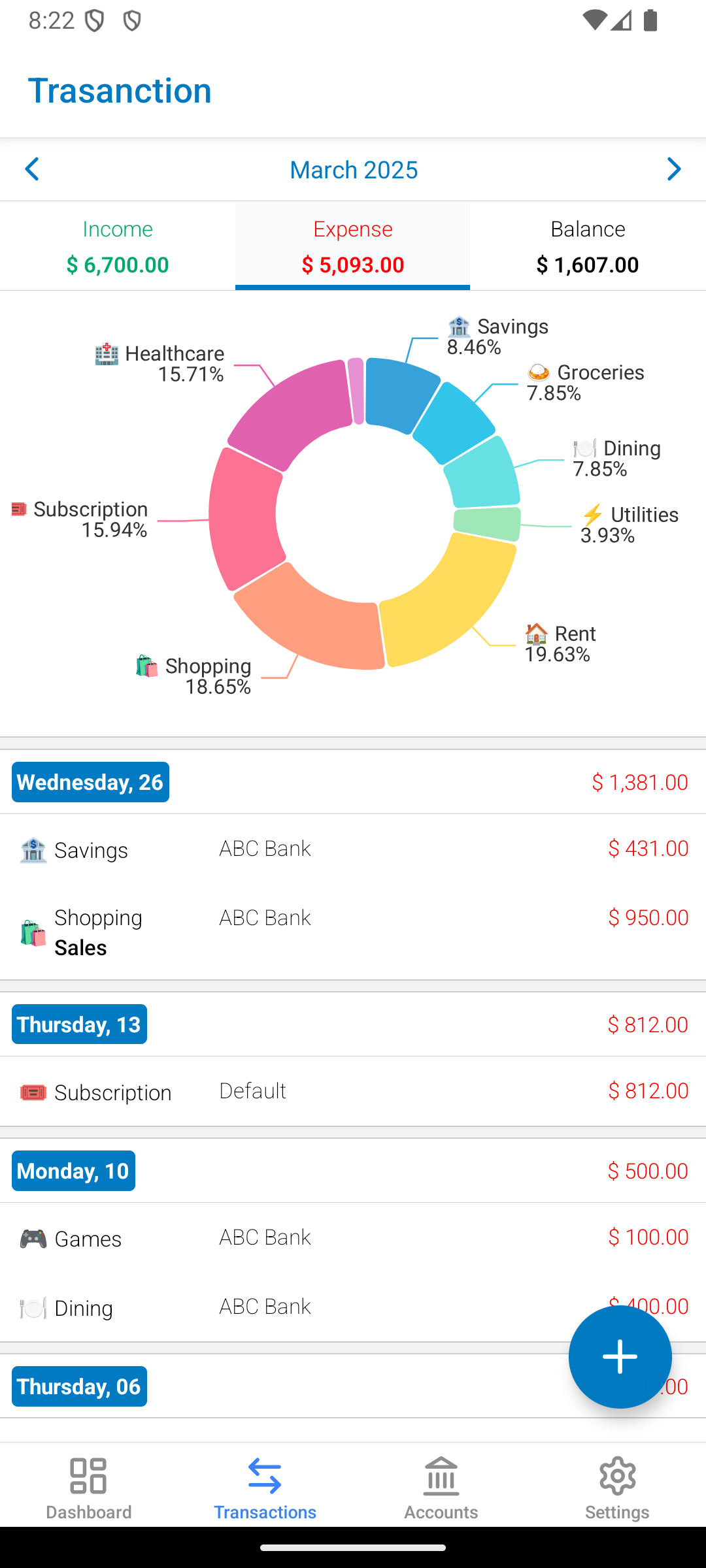 Money Manager App Preview